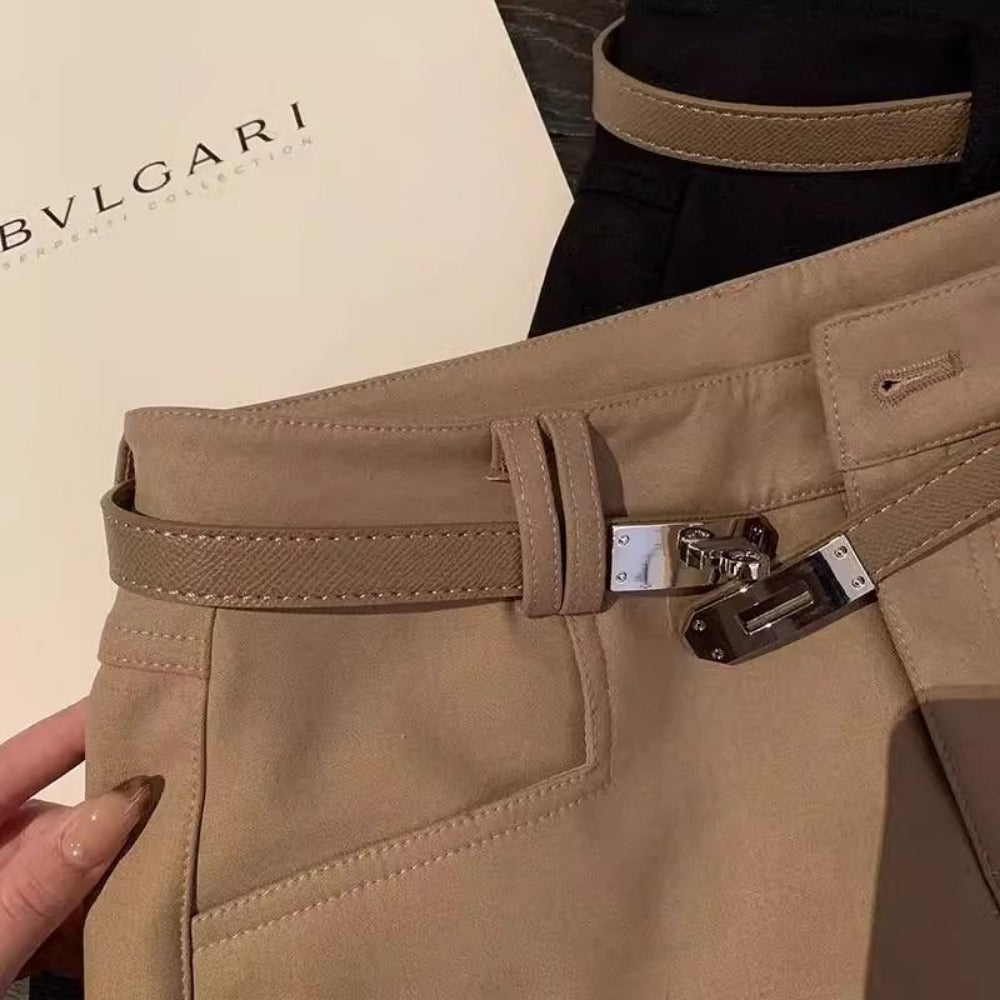 High Waist Belted Shorts for Women - Norma