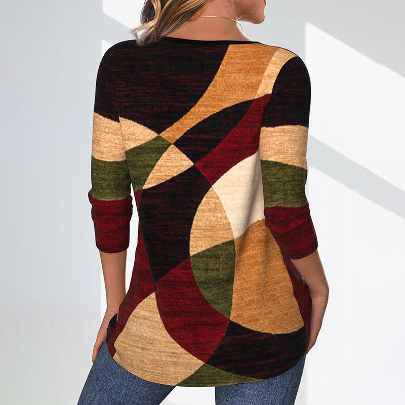 Vintage-T-Shirt Mit Farbblock