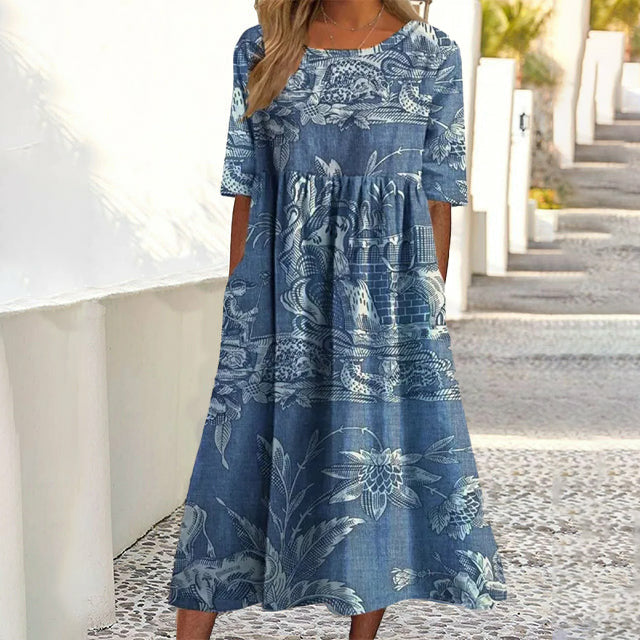 Lässig Bedrucktes Kleid