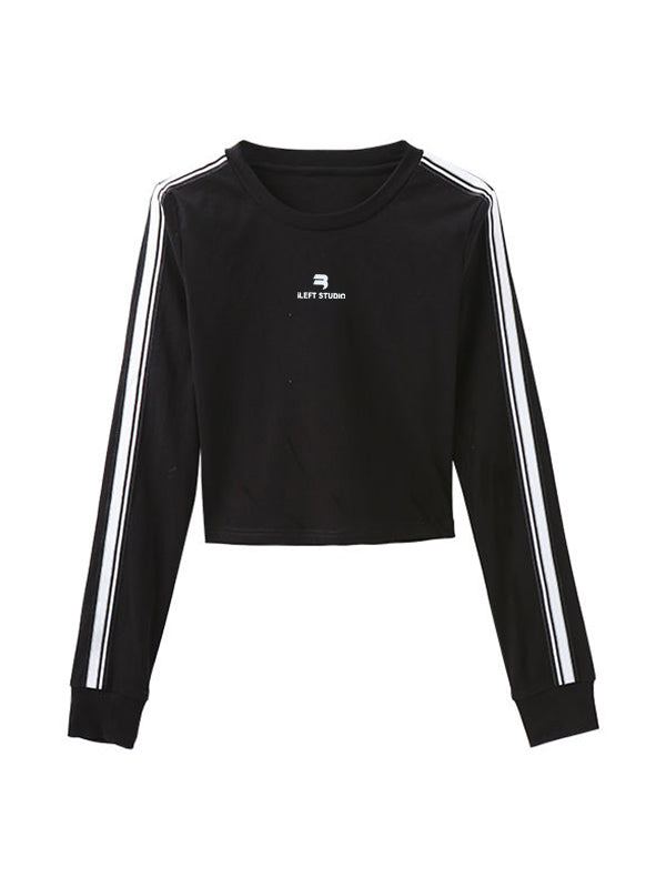 Contrasting long-sleeved shirt with 2000s print