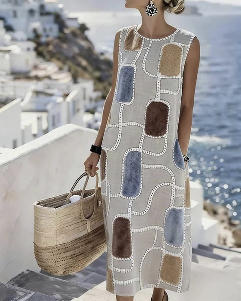 Kleid Gerade Ärmellos