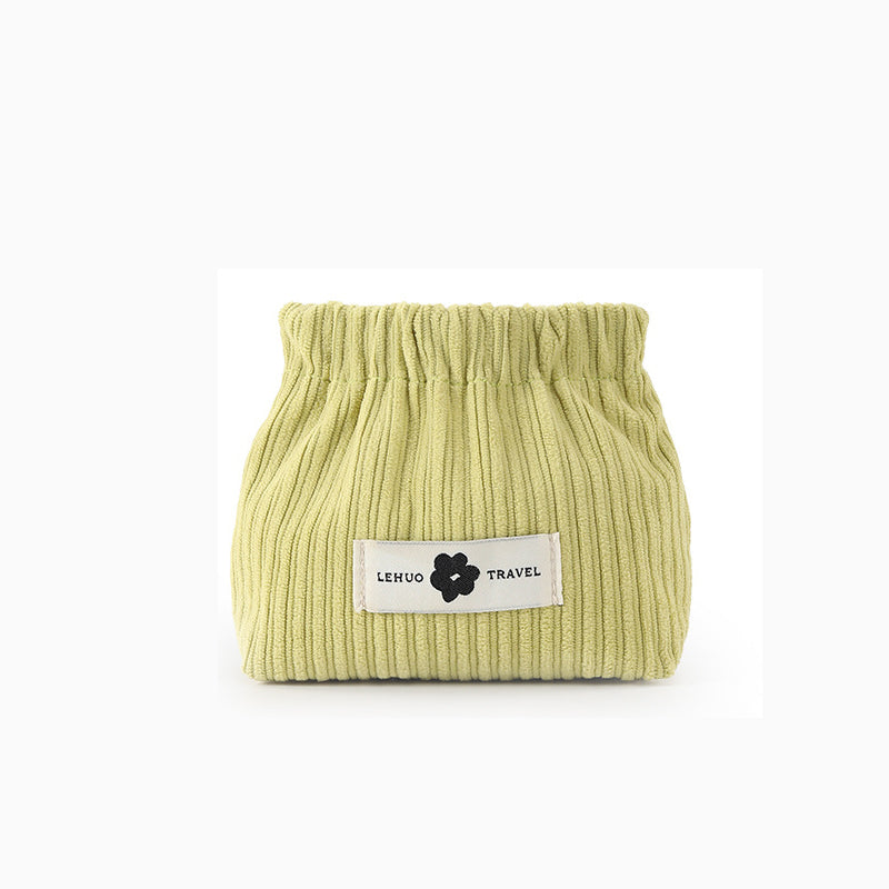 Elastischer Haargummi-Organizer aus Cord grün