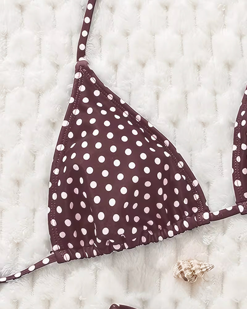 Bikini Volant Gestreift