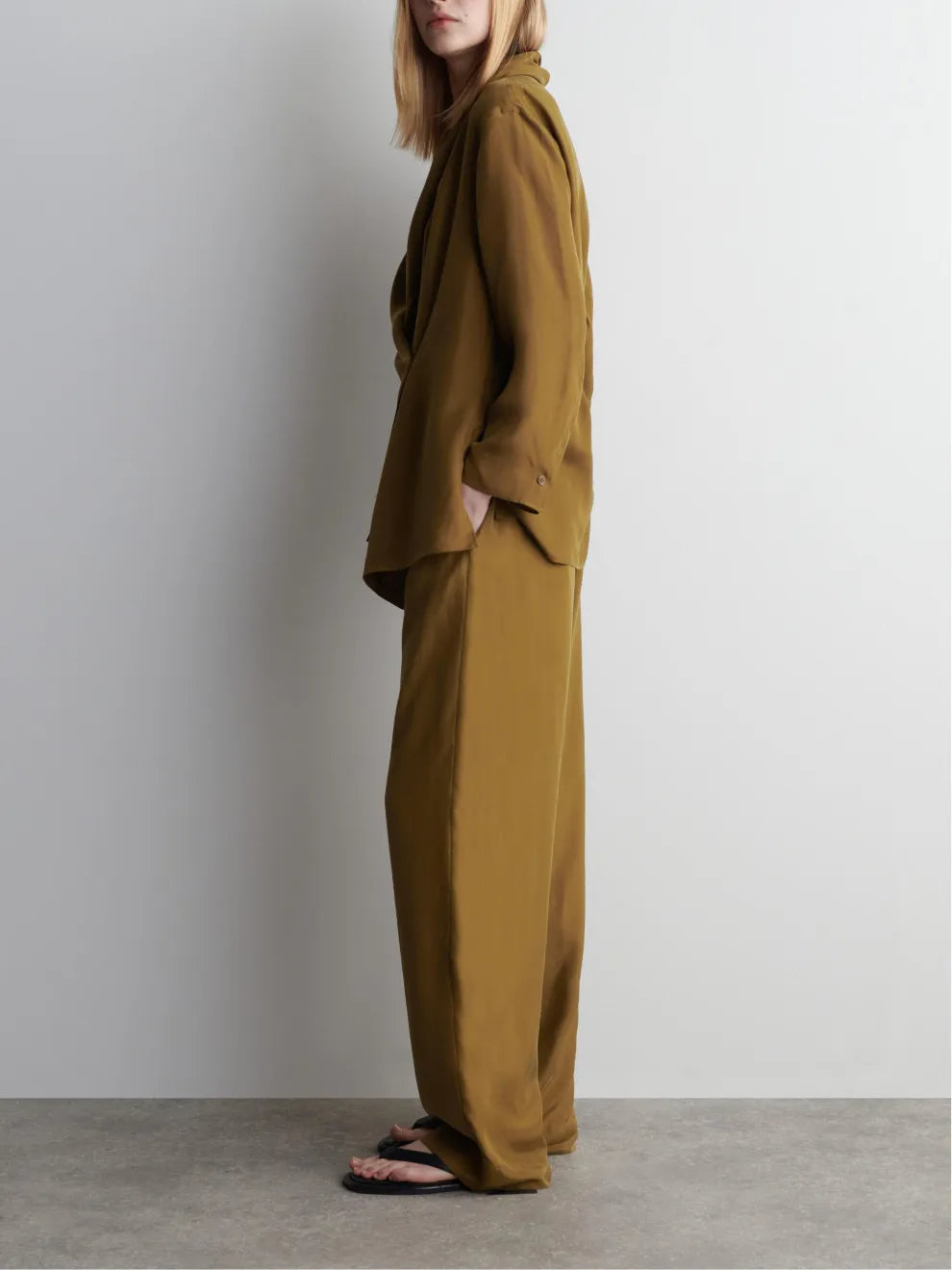 Ensemble pantalon de costume chic à revers châle