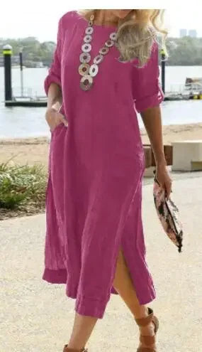 Black dress with side slits - Ella