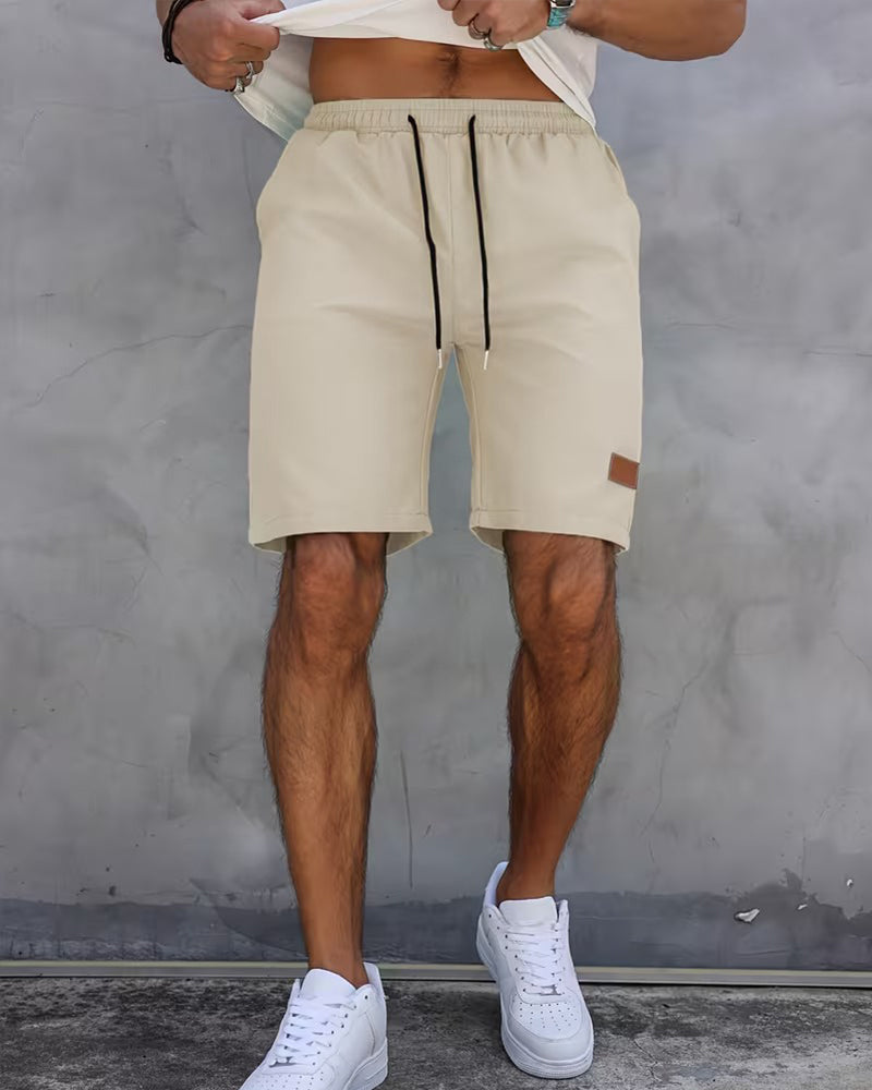 Shorts Leder Etikett Lässig