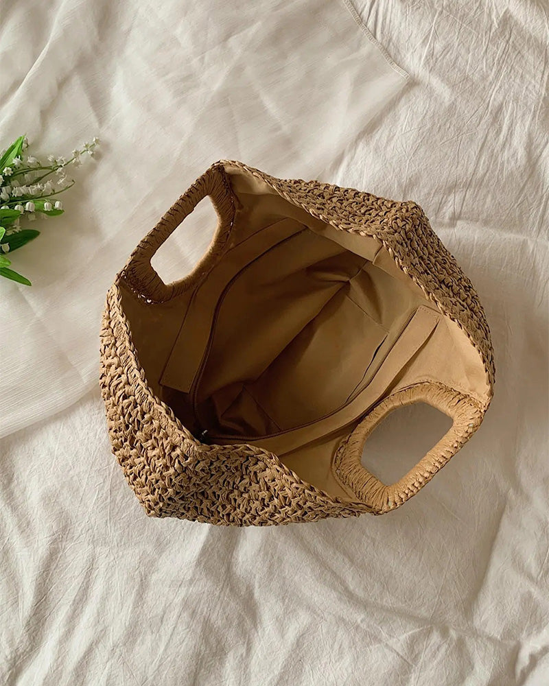 Tasche mondförmig Stroh