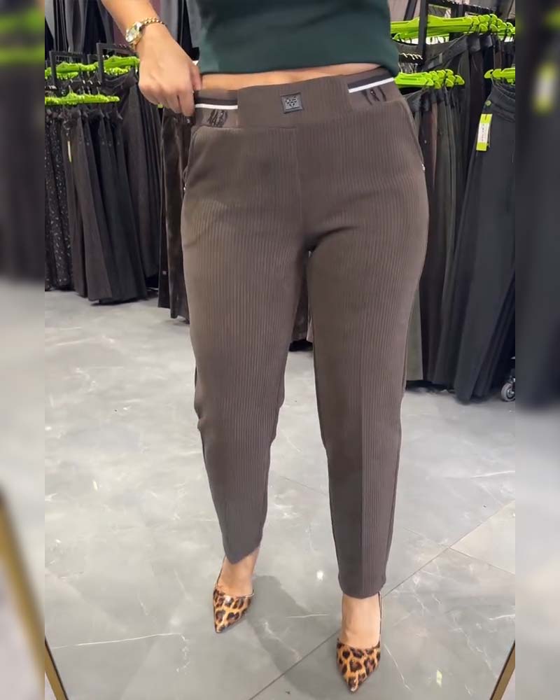 Hose casual Gummizug verjüngt