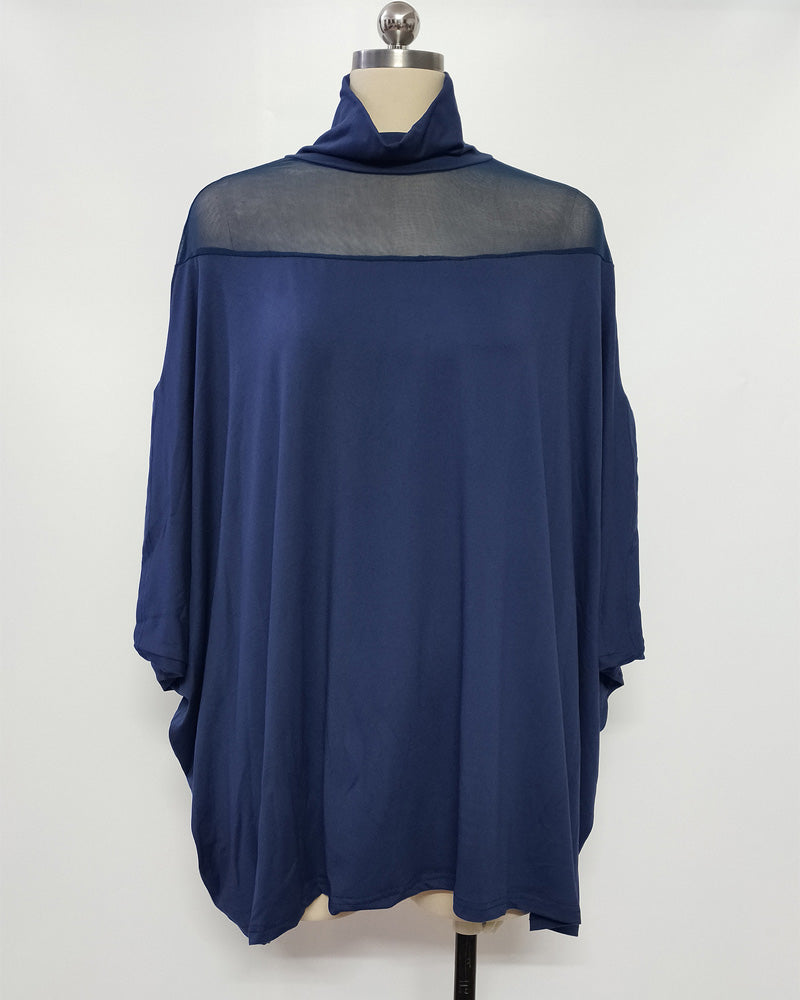 Bluse Durchsichtig Cold Shoulder Dolmanärmel