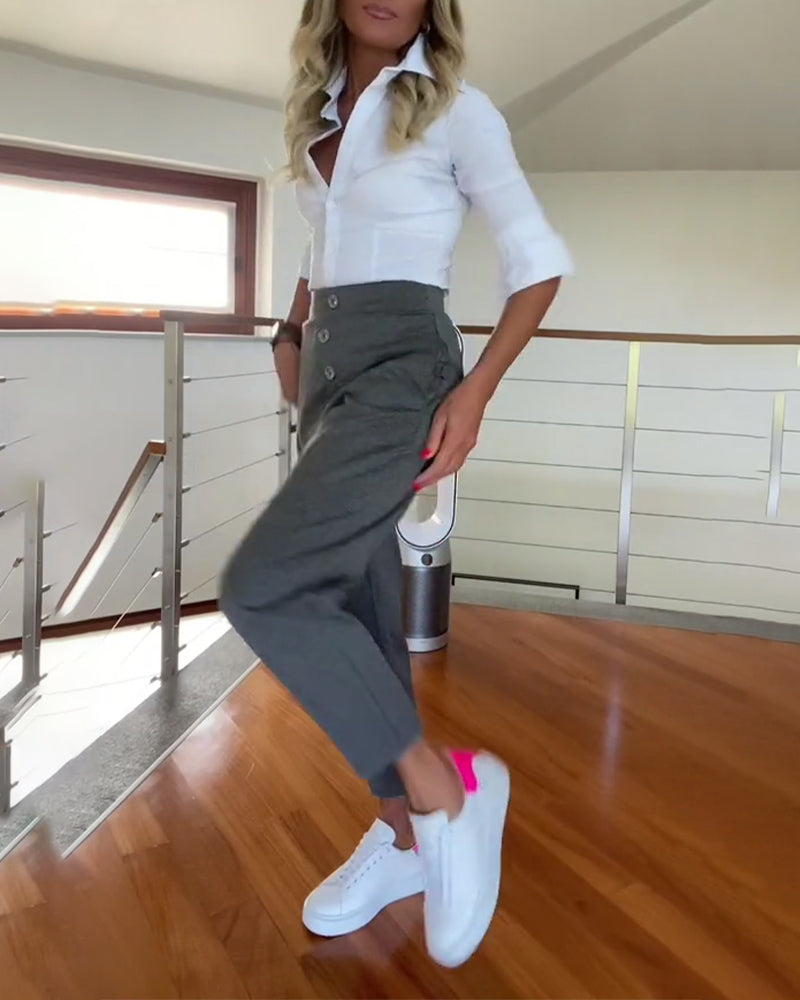 Hose stilvoll geknöpft Haremshose