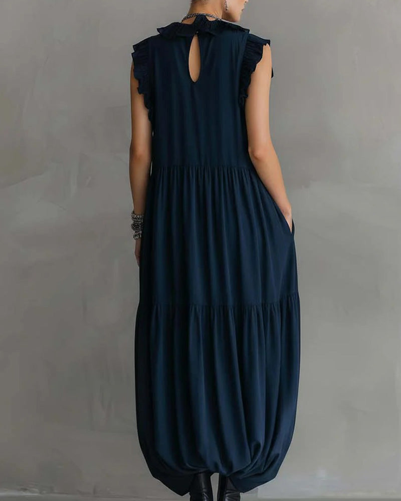 Kleid Ärmellos Spitze Laterne