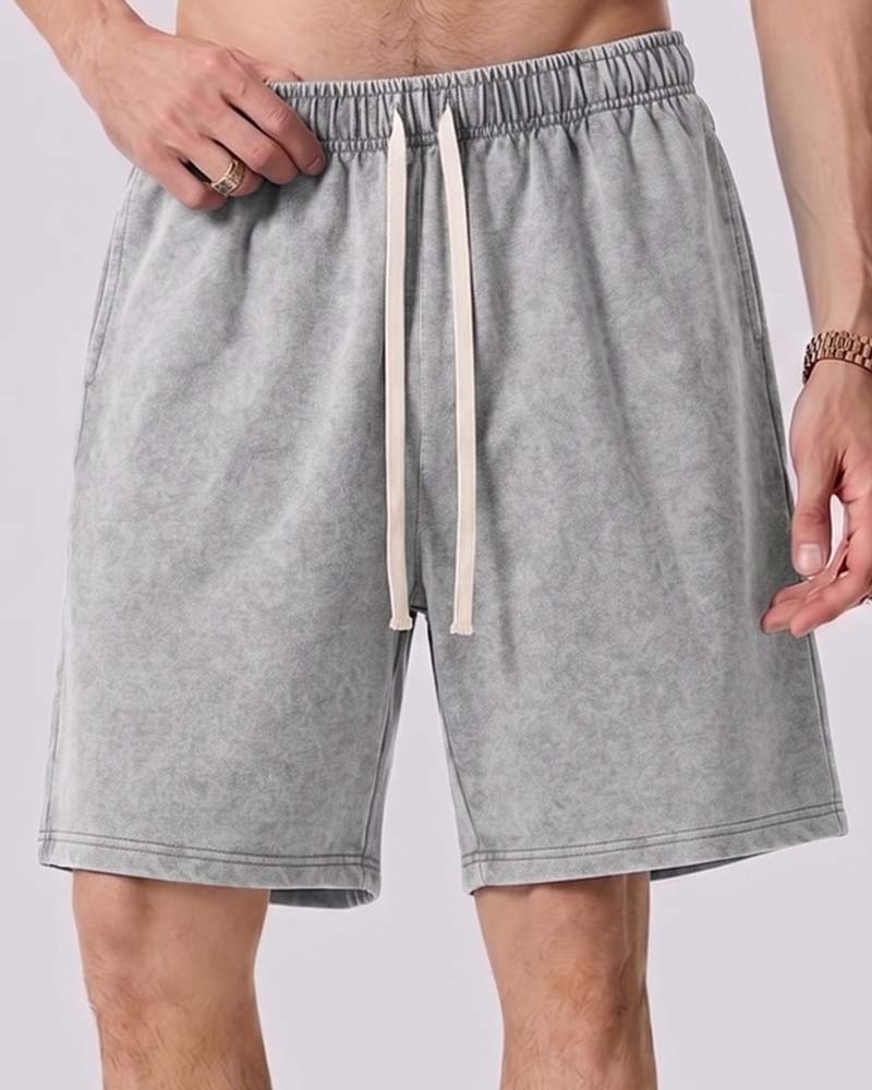Shorts Gewaschen Vintage Terry Schlaufe