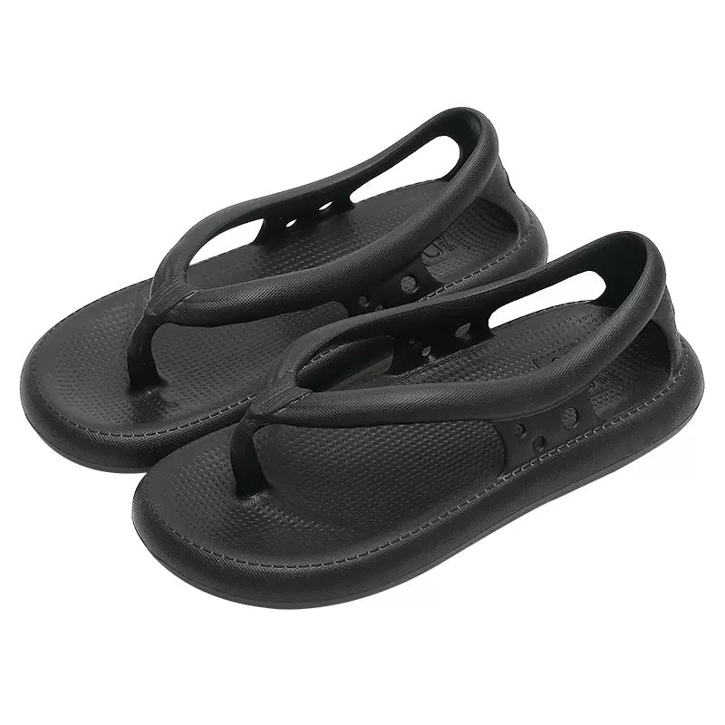 Sommer Strand Rutschfeste Flip-Flops schwarz
