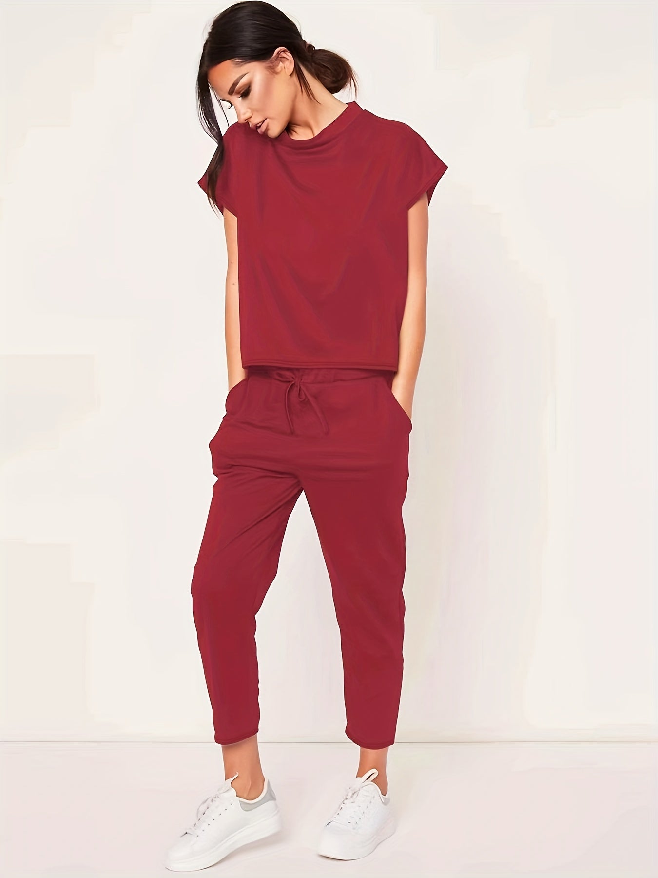 Black Drawstring Leisure Set - Emma