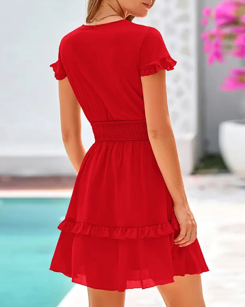 Kleid Schärpe Binden Taille A-Linie