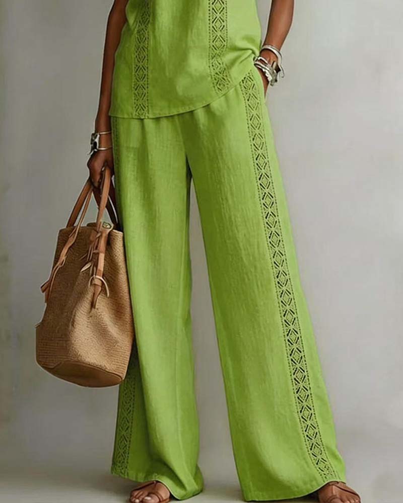 Zweiteiliger Set Hollow Out Halter