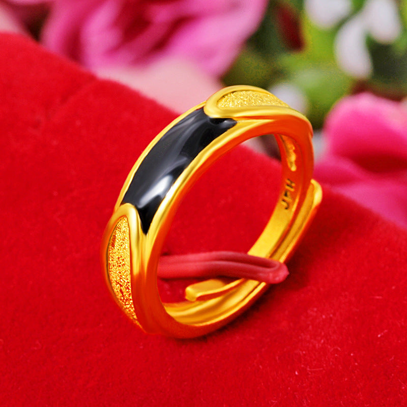 Mode Gold Emaille Ring