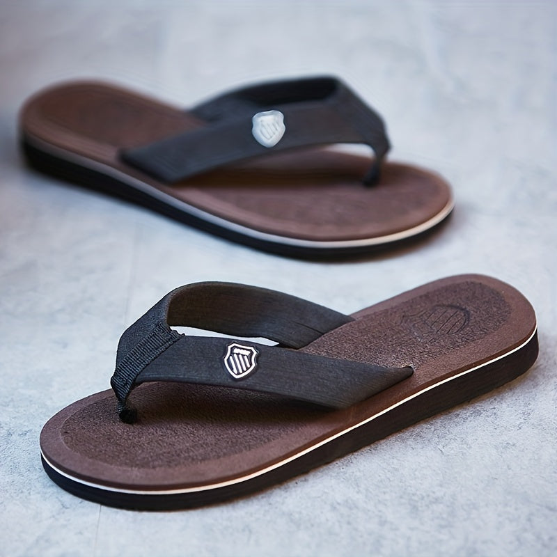 Brown men's flip-flops - Luca