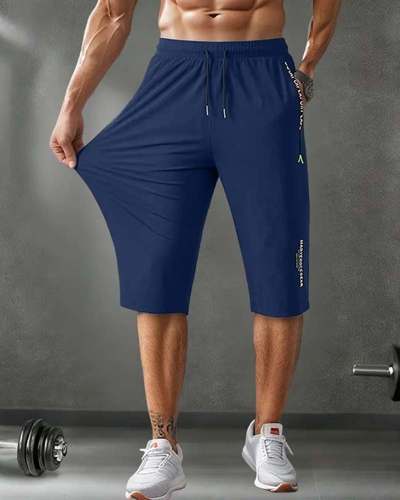 Hose Elastische Taille Capri Schnelltrocknend Sport