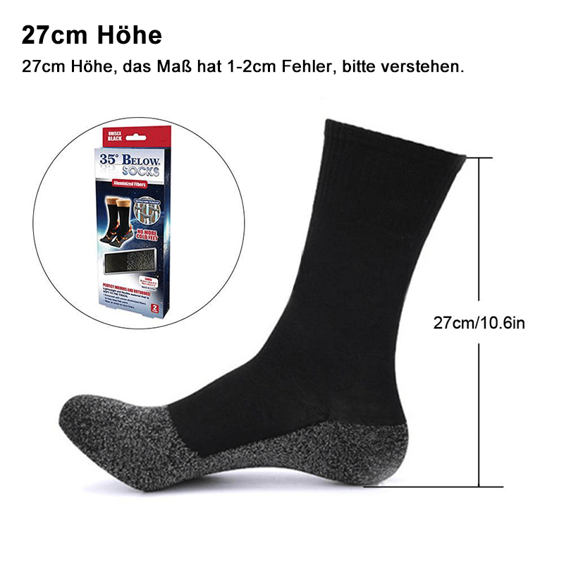 Warme Socken 35 Grad konstante Temperatur Socken,Drei Paar schwarze Socken