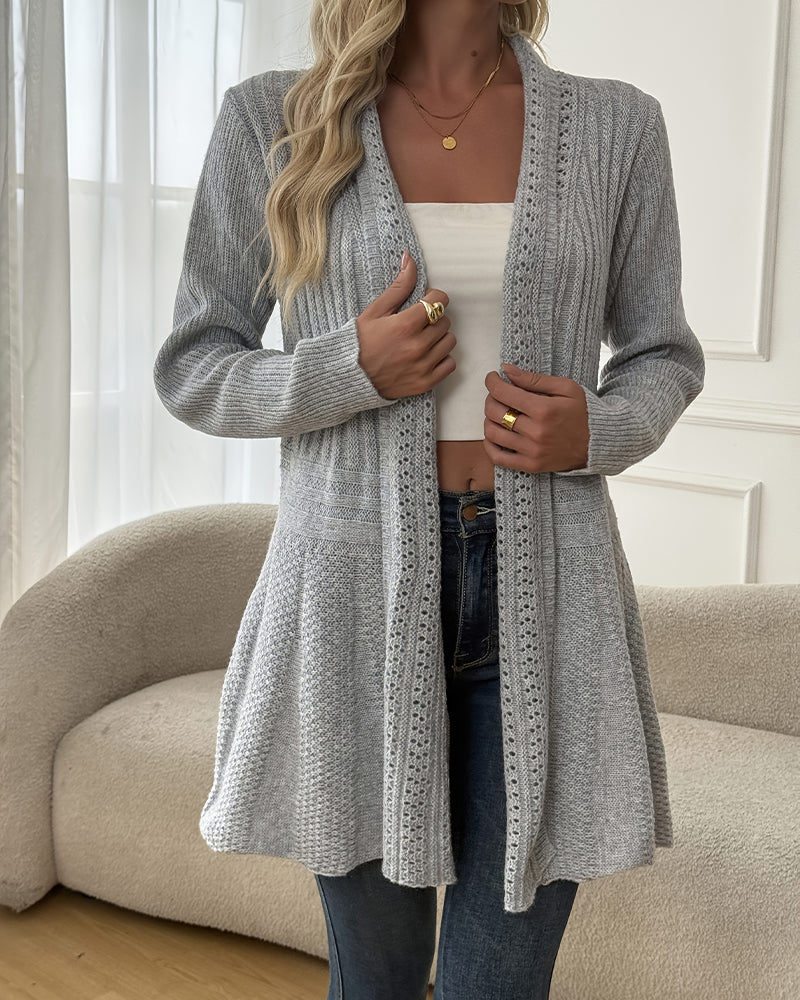 Strickjacke Pulloverjacke Mid-Length