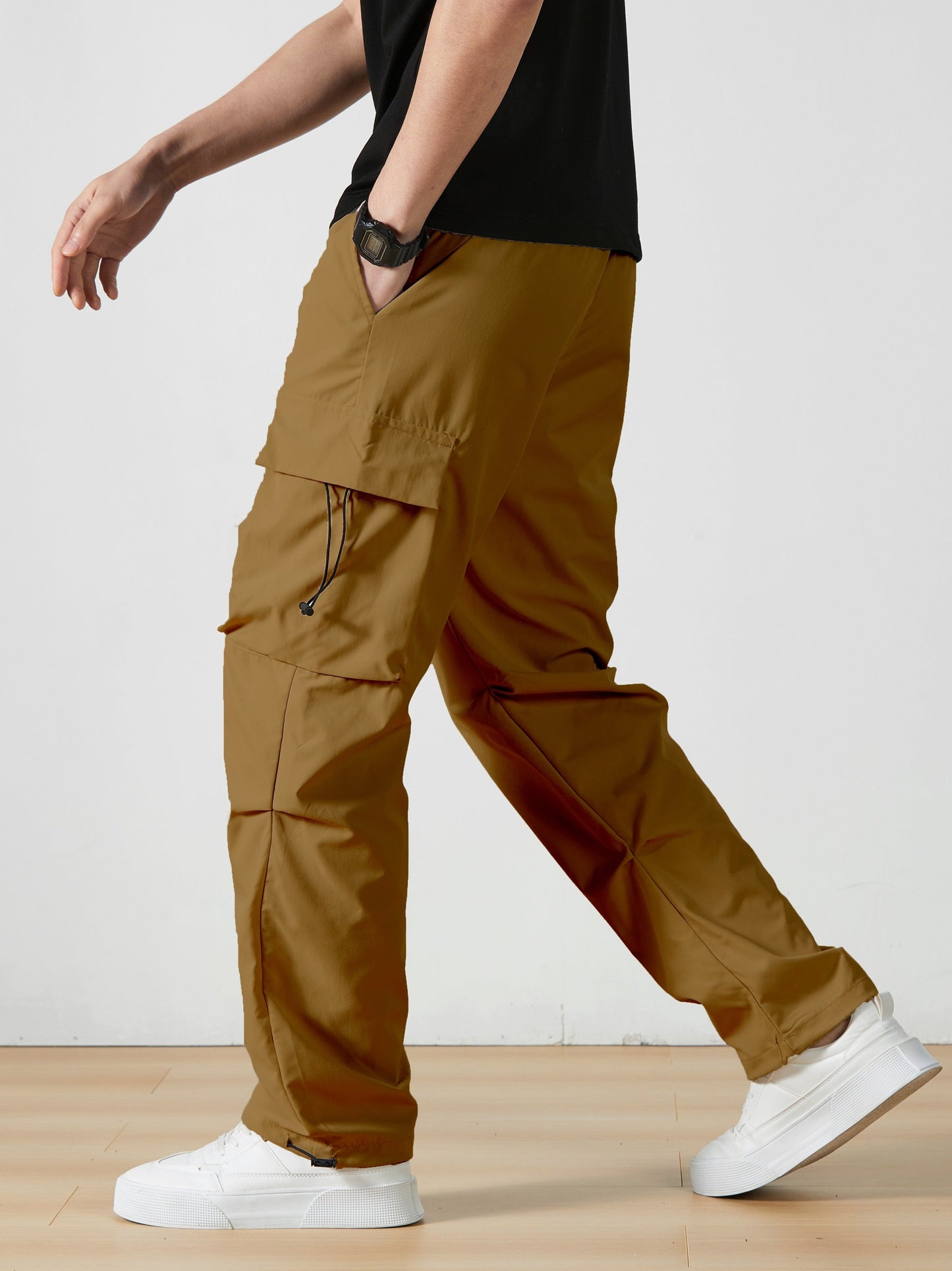 Beige Cargo Pants with Pockets - Noah