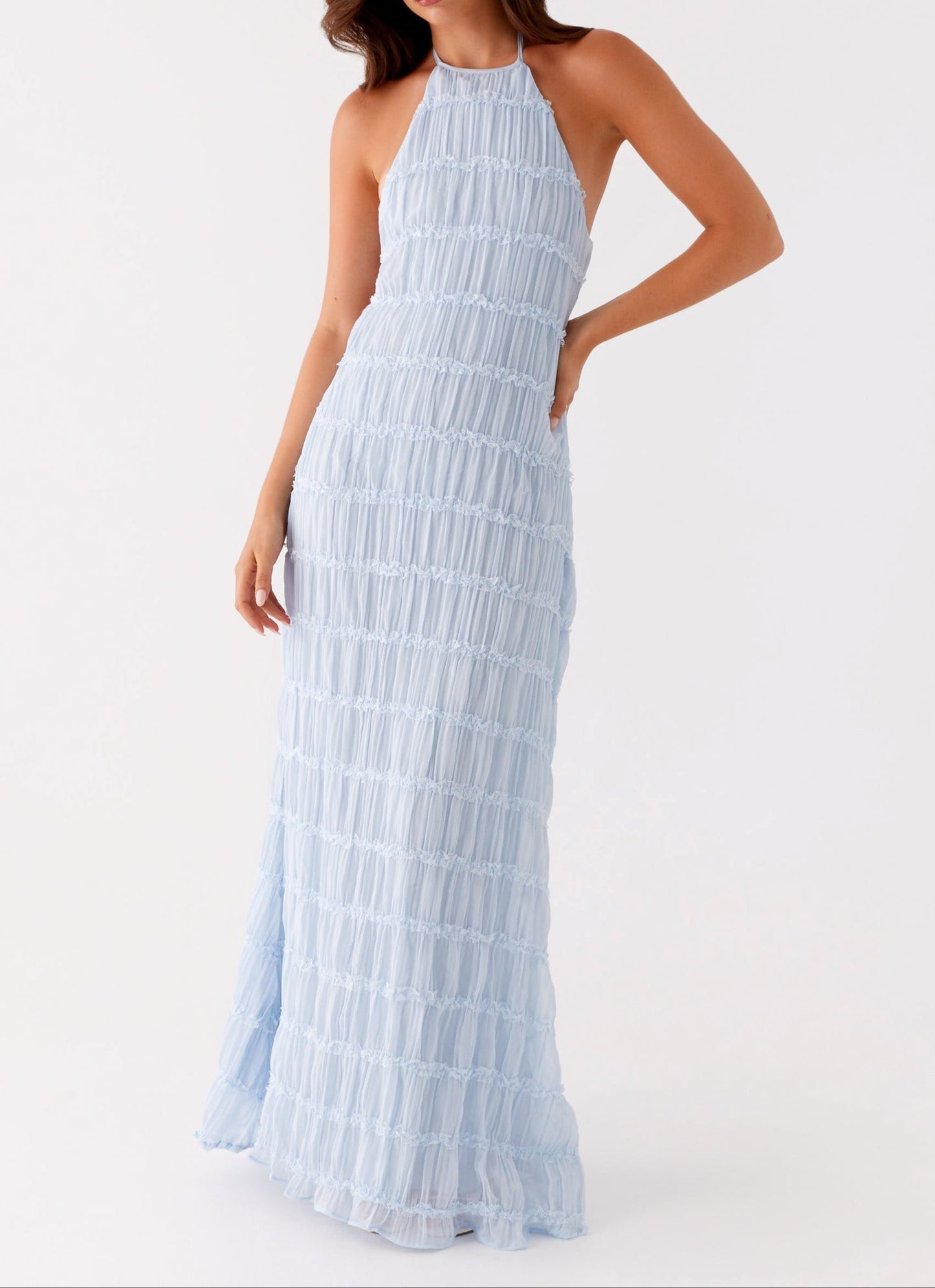 Robe longue Franca - Bleu