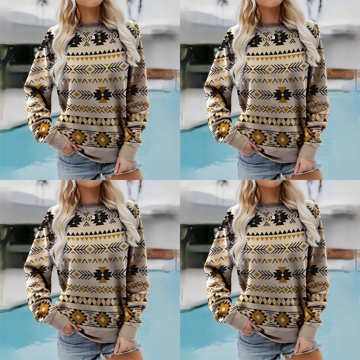 SleekShirt Einzigartig Bedrucktes Sweatshirt