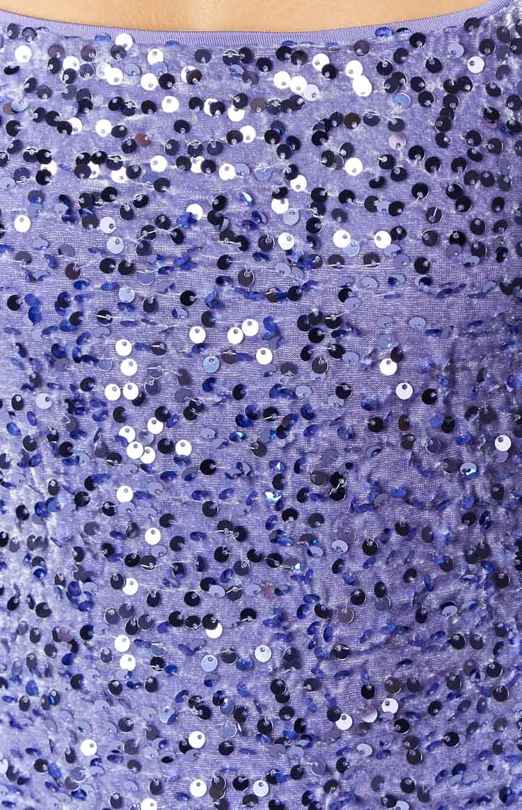 Ottavia Charmantes Fliederfarbenes Pailletten Minikleid