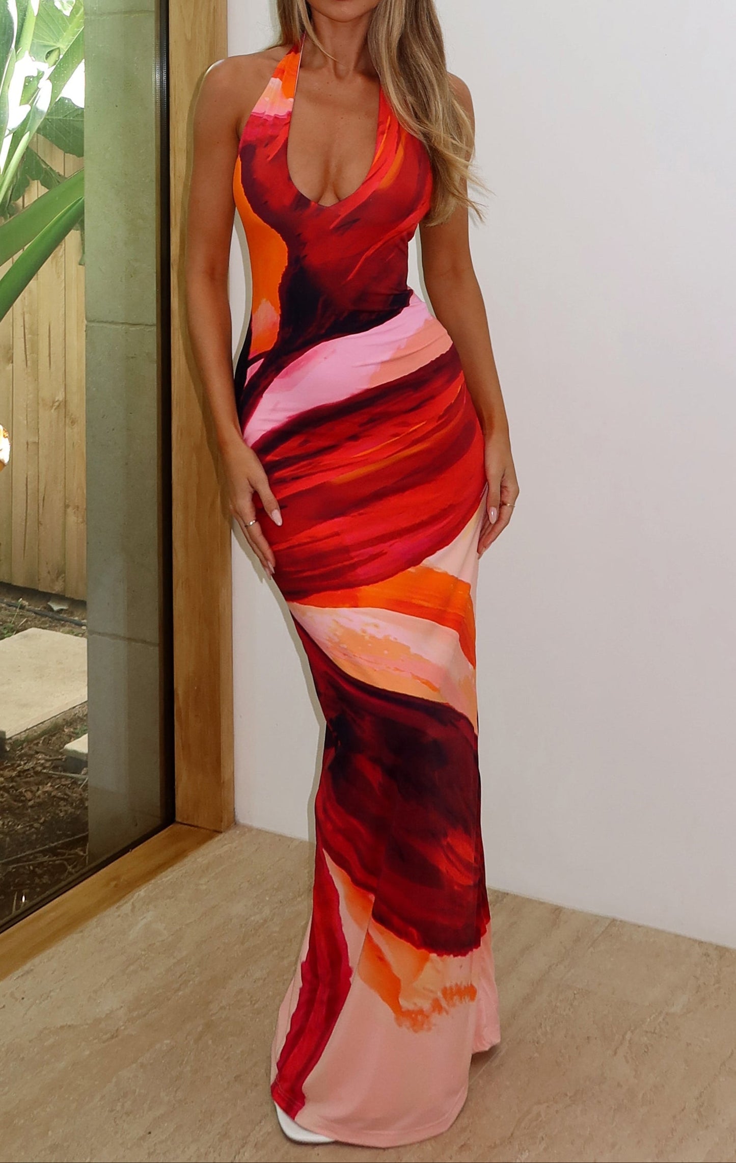 Marta Maxikleid Sunset Petal