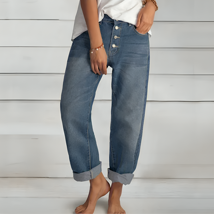 Blue Boyfriend Jeans - Emma