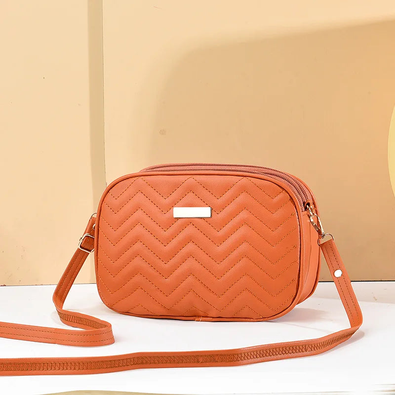 Sophia - Sac bandoulière à chevrons noir