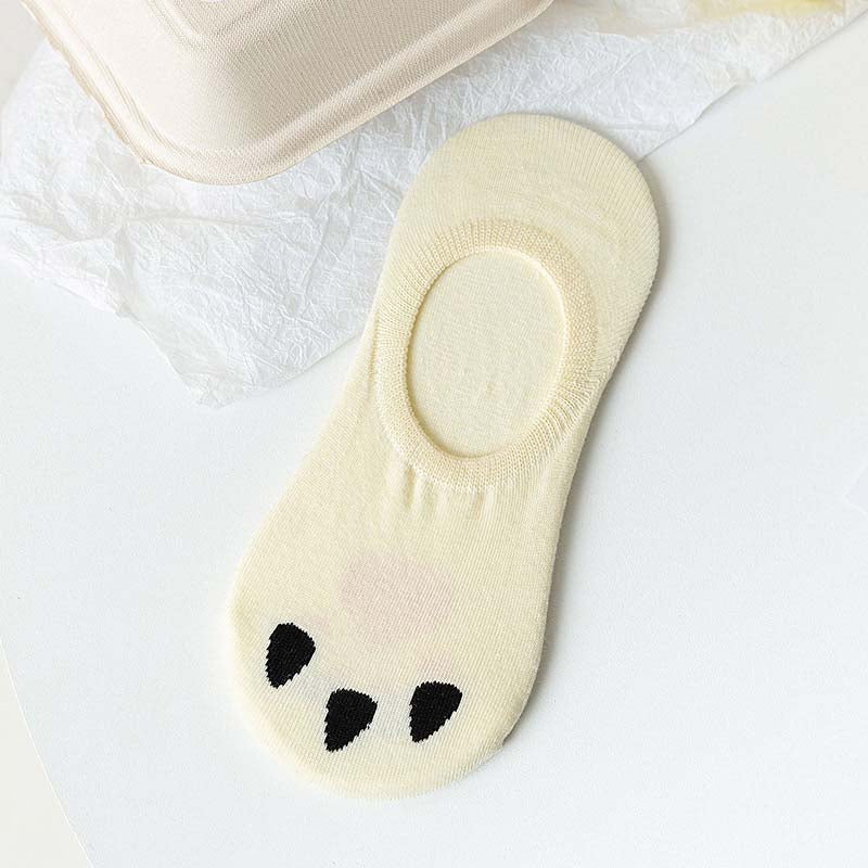 Cartoon-Freizeitsocken Beige