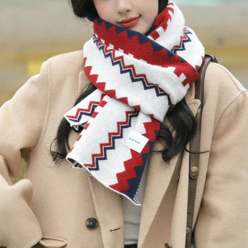 Vintage Warmer Schal Mehrfarbig