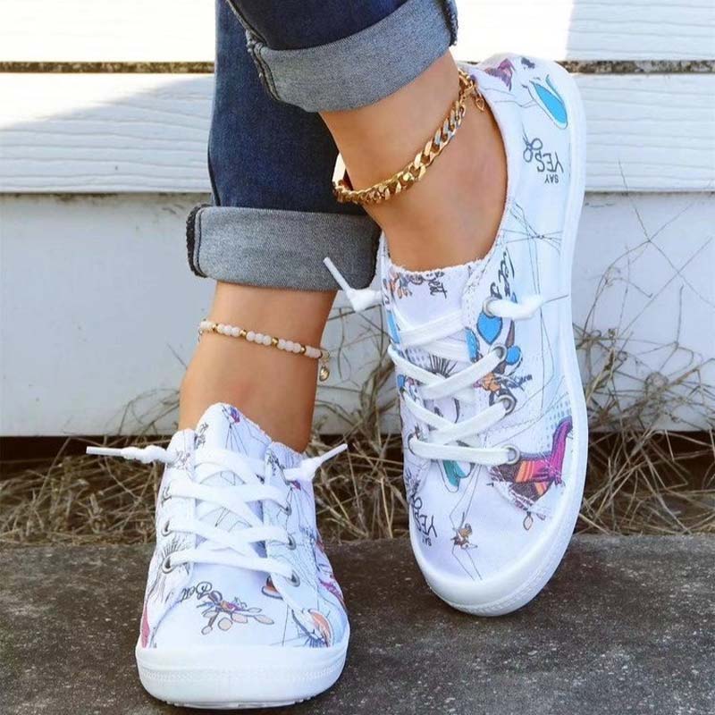 Lässig Flache Schuhe Mehrfarbig