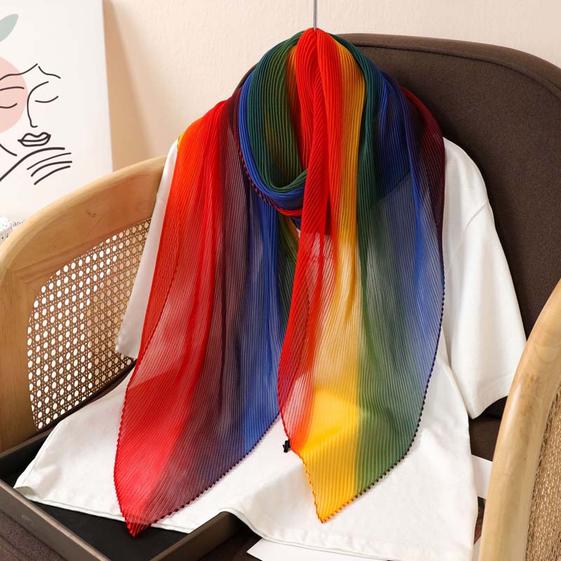 Lässiger Bunter Schal Mehrfarbig 5