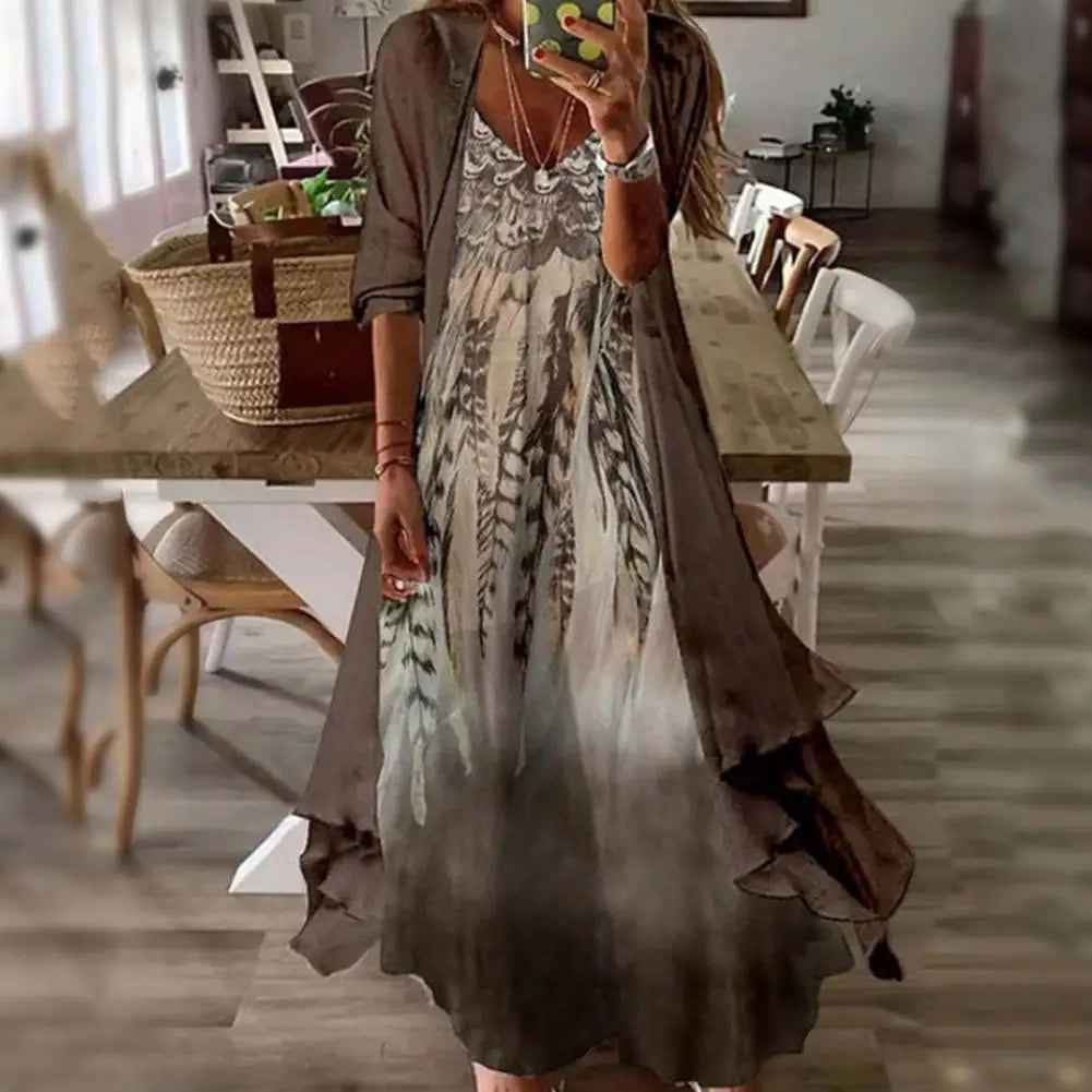 Black and white maxi dress - Lena