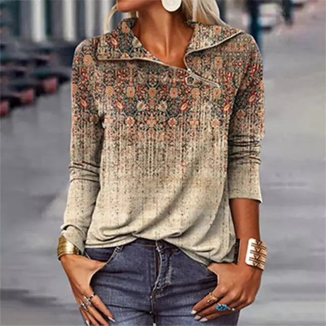 Sweatshirt Mit Vintage-Farbverlauf