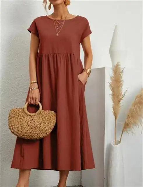 Black casual maxi dress - Lena