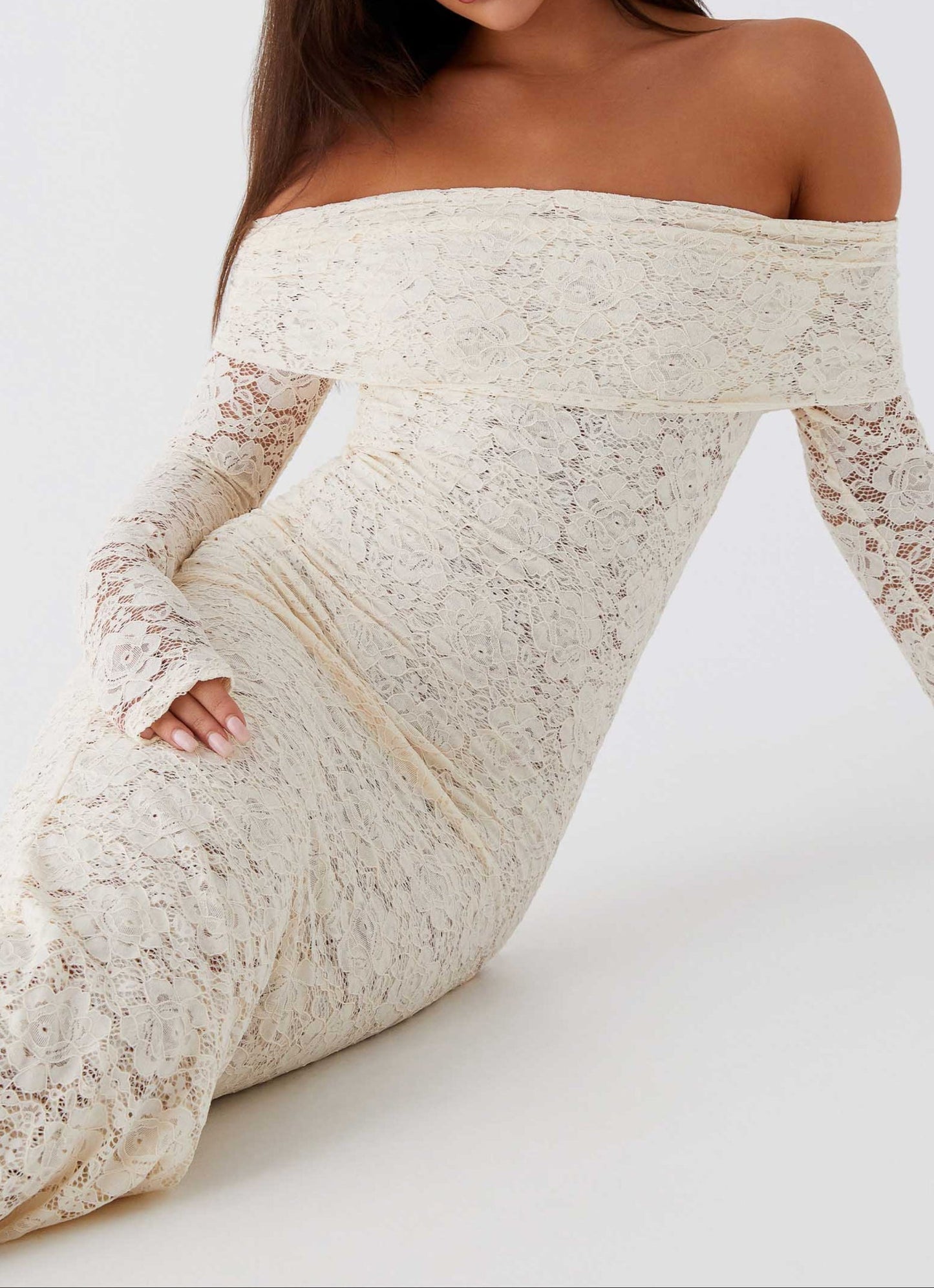 Genoviva Lace Maxi Dress – Ivory