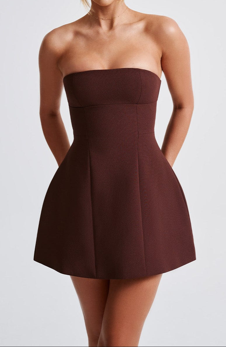 Marzia Mini Kleid - Braun