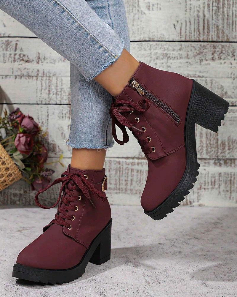 Chunky Plateau Stiefeletten