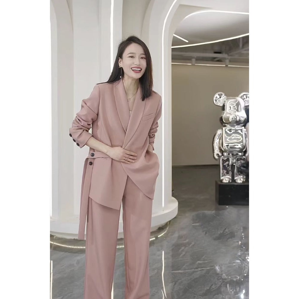 Blazer and Wide Leg Pants Set for Women - Ines