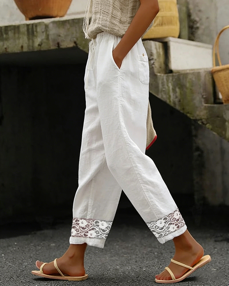 Gekröpft Spitze Knöchelhose