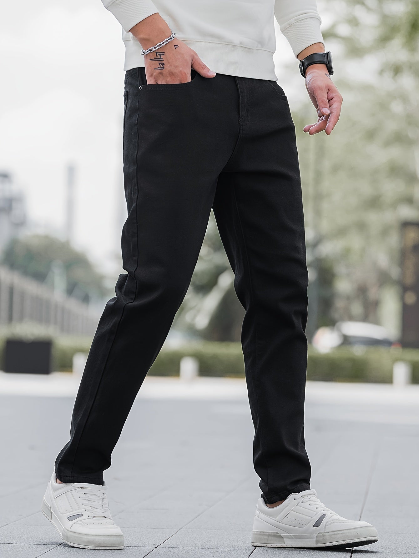 Black slim fit jeans - Lukas