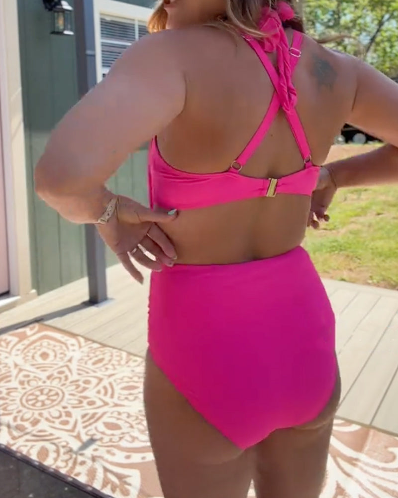 Badeanzug Halterneck Mesh Sexy