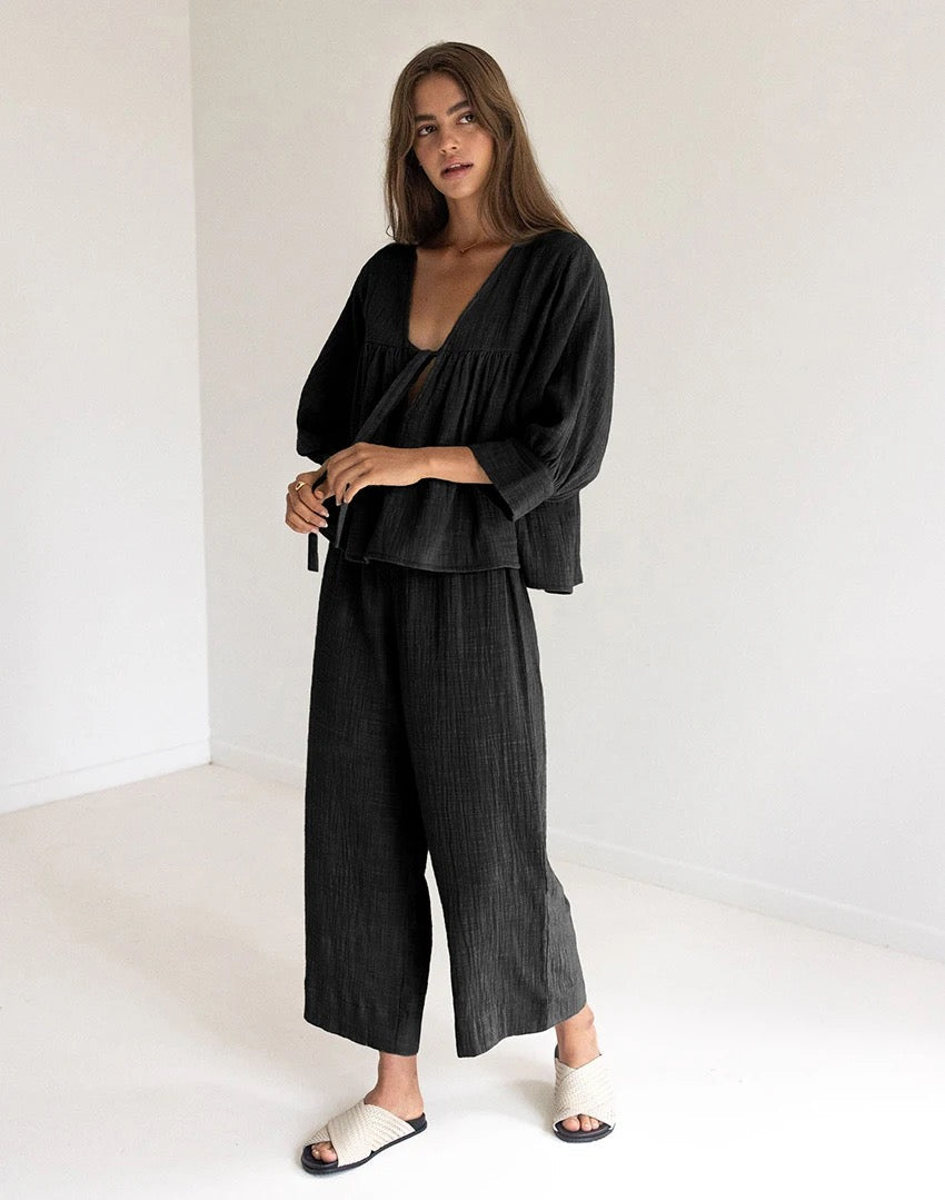 Suzen - EcoChic Zweiteiliges Baumwoll-Ensemble für Damen