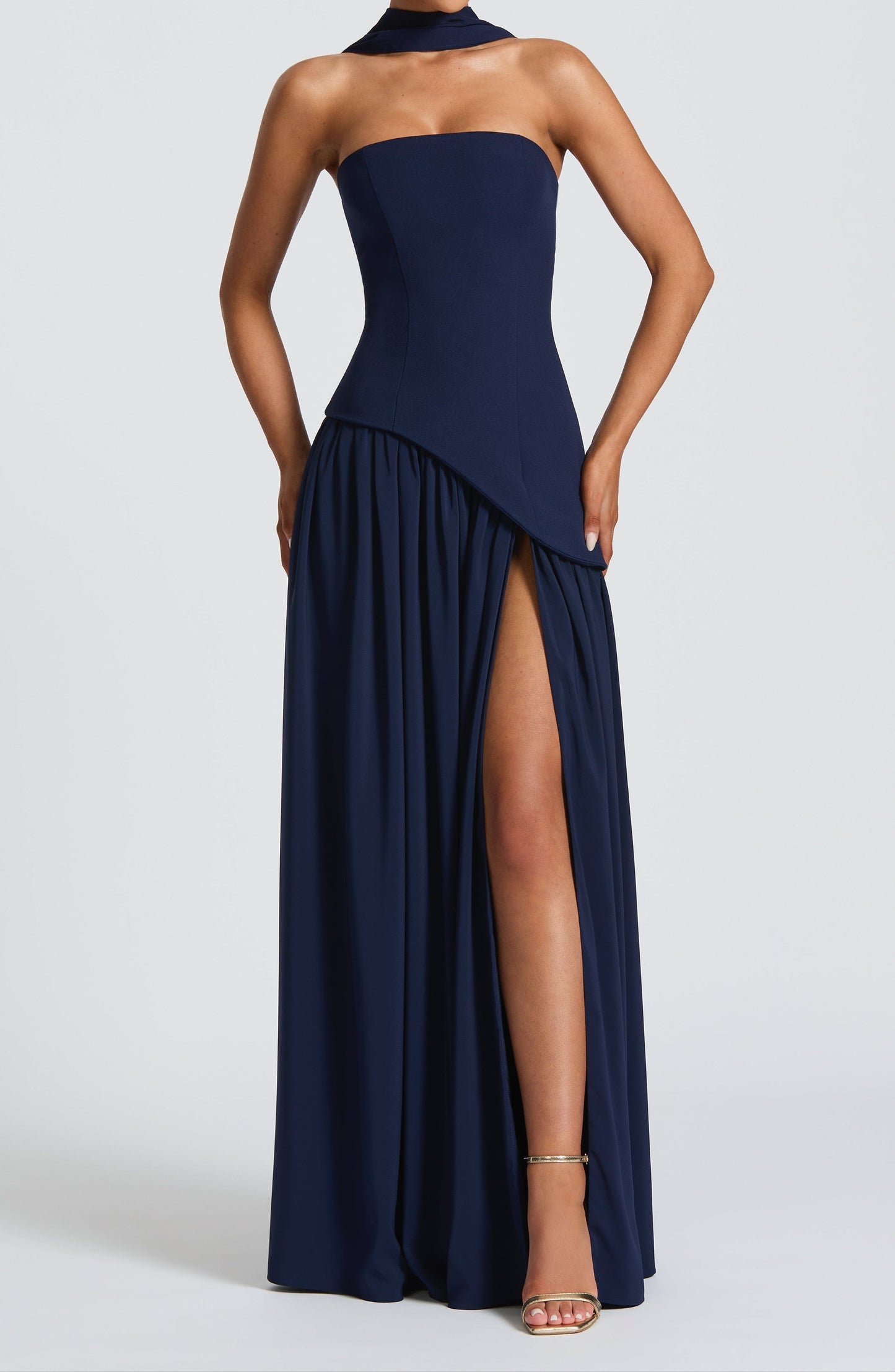 Amalia Maxikleid – Marineblau