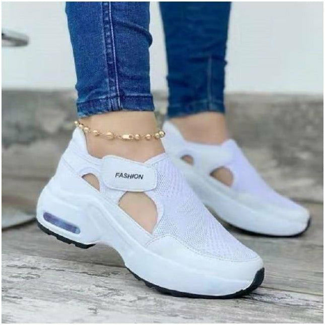 Lässige Atmungsaktive Keilsandalen Weiß