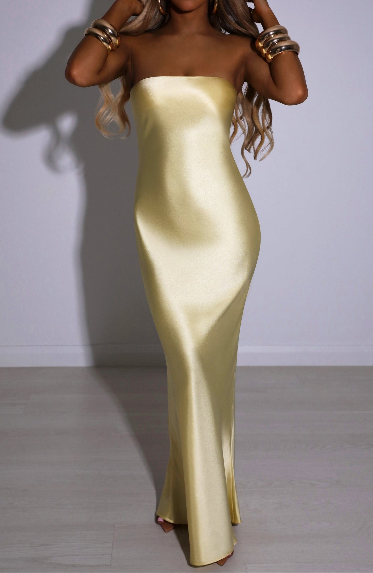 Robe longue Idalia jaune citron